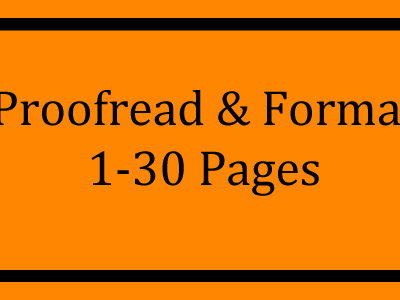 Proofread & Format 1-30 Pages Logo