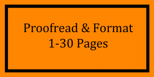 Proofread & Format 1-30 Pages Logo