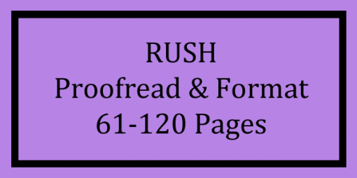 RUSH Proofread & Format 61-120 Pages Logo
